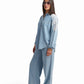 Light Blue Denim Shirt with Lace Detail