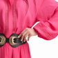 Fuchsia Lace-Trim Shirt