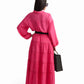 Fuchsia Lace-Trim Shirt