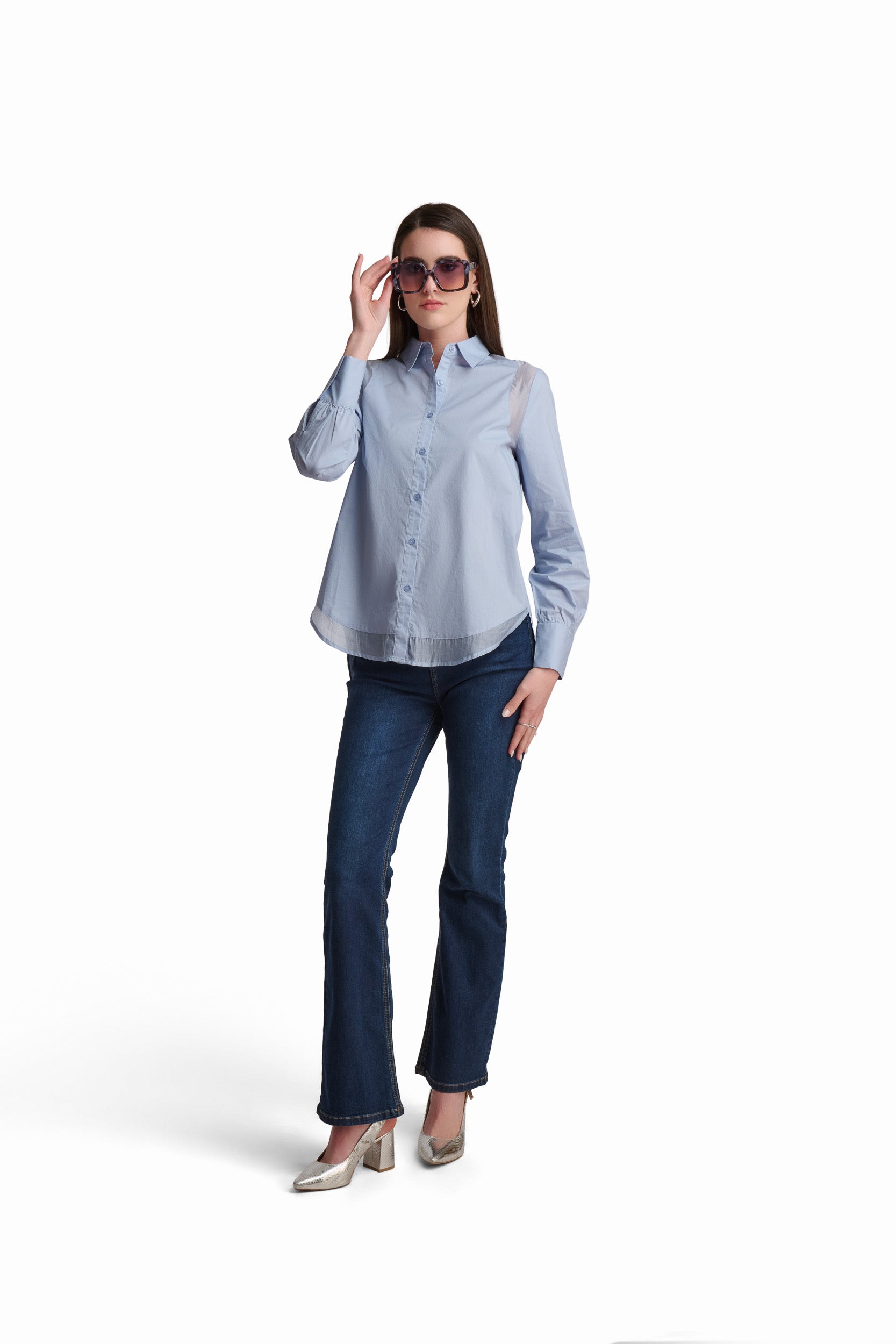 Soft Blue Cotton Shirt