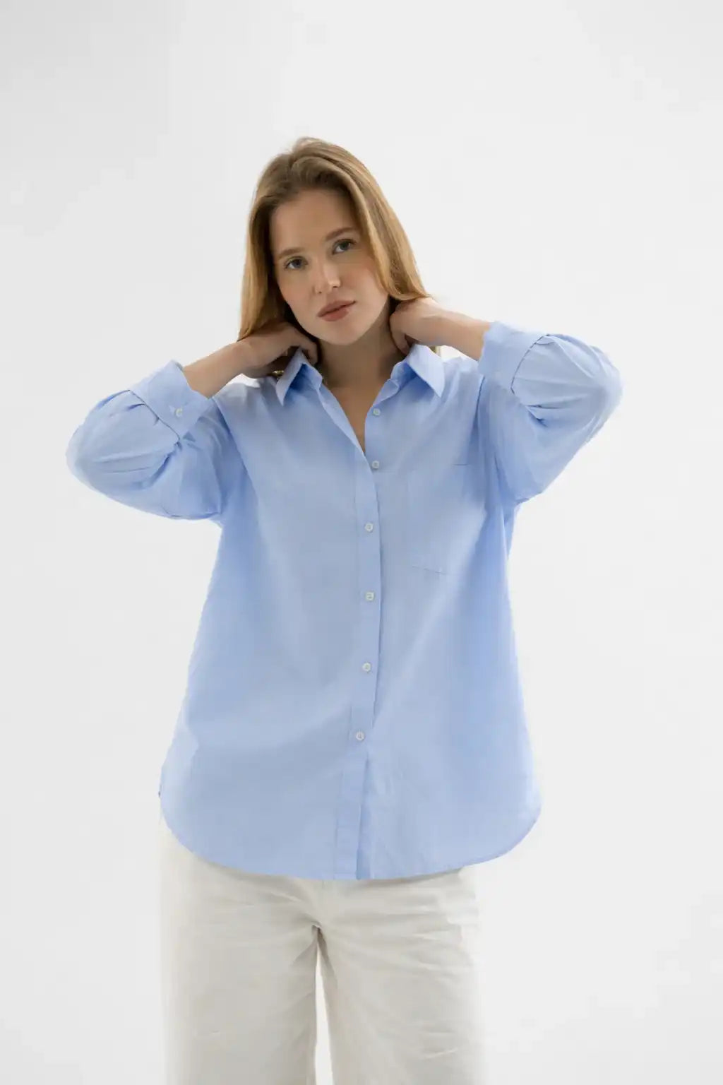 Soft Blue Cotton Shirt