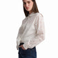 White Textured Embroidered Shirt