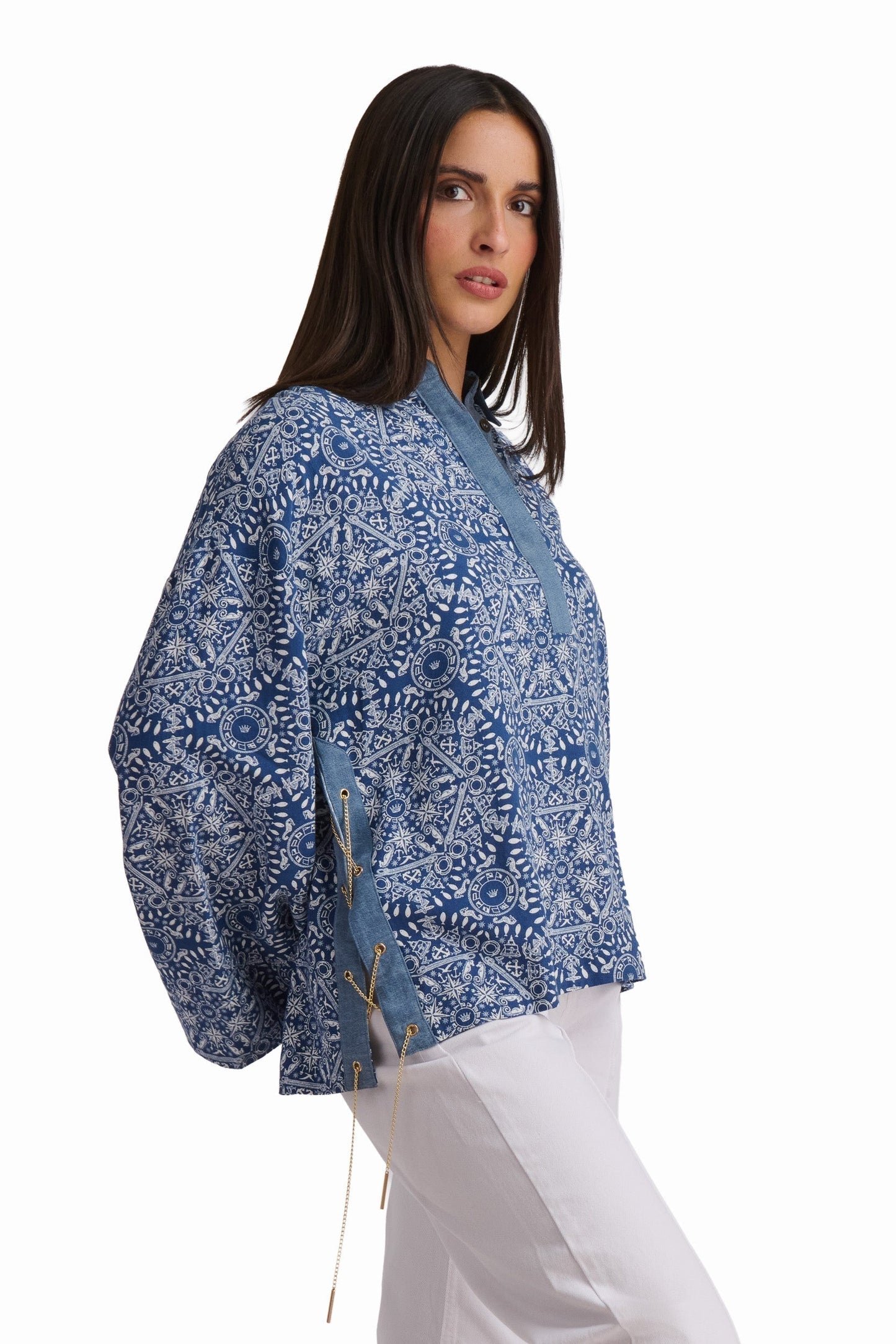 Blue Patterned Shirt