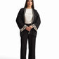 Black Embellished Open-Front Cardigan
