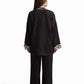 Black Embellished Open-Front Cardigan