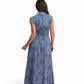 Azure Mosaic Maxi Dress