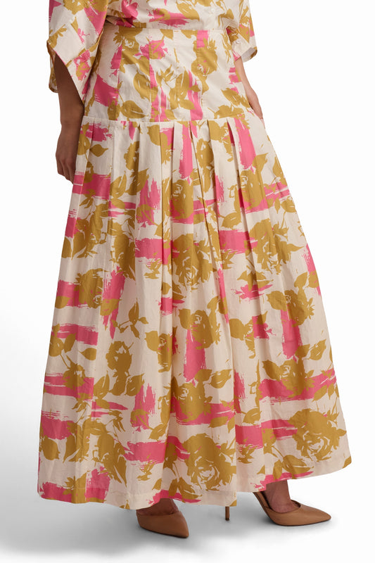 Golden Bloom Maxi Skirt