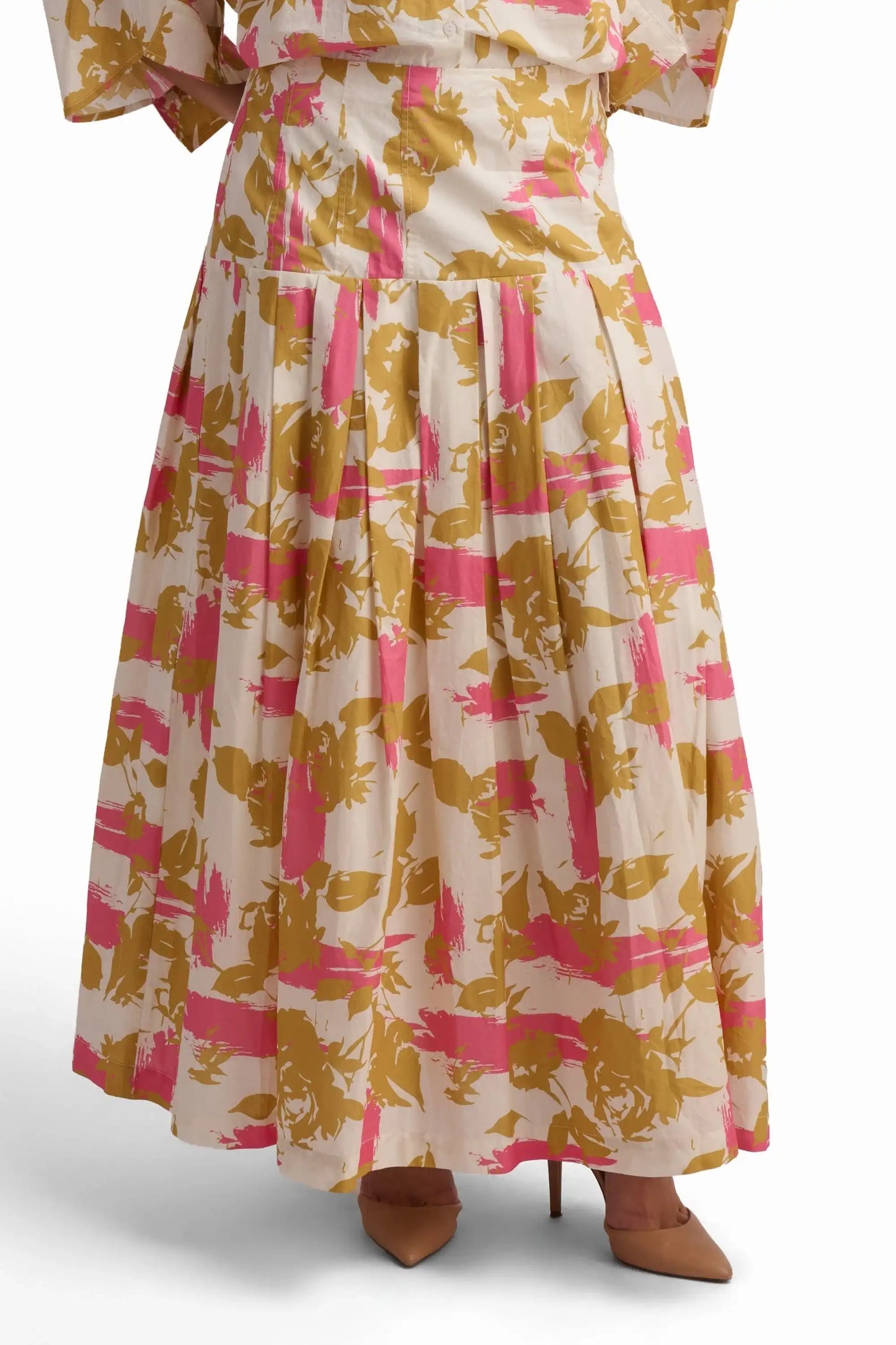 Golden Bloom Maxi Skirt