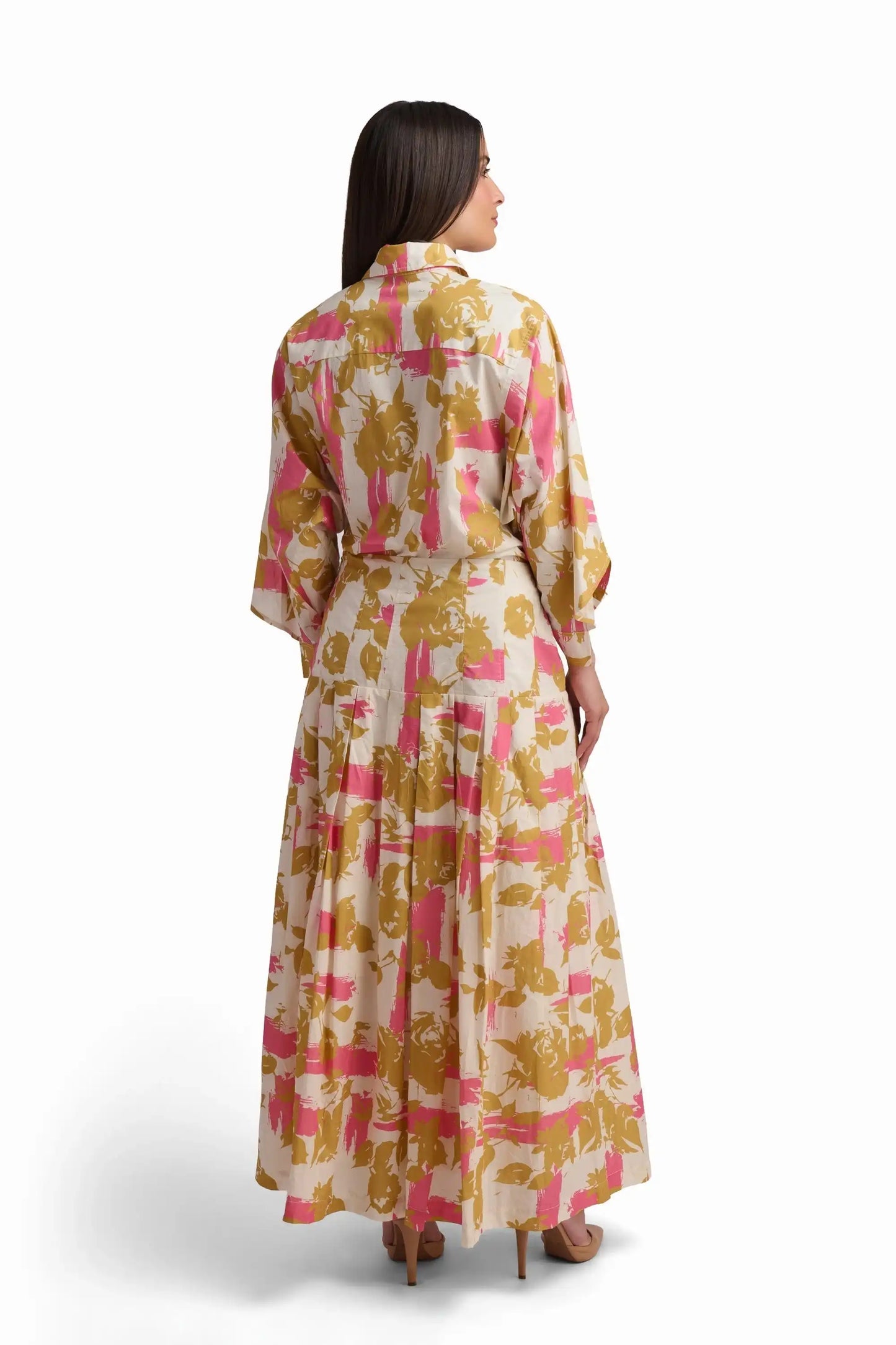 Golden Bloom Maxi Skirt