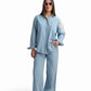 Light Blue Denim Trousers with Side Detail