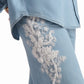 Light Blue Denim Trousers with Side Detail