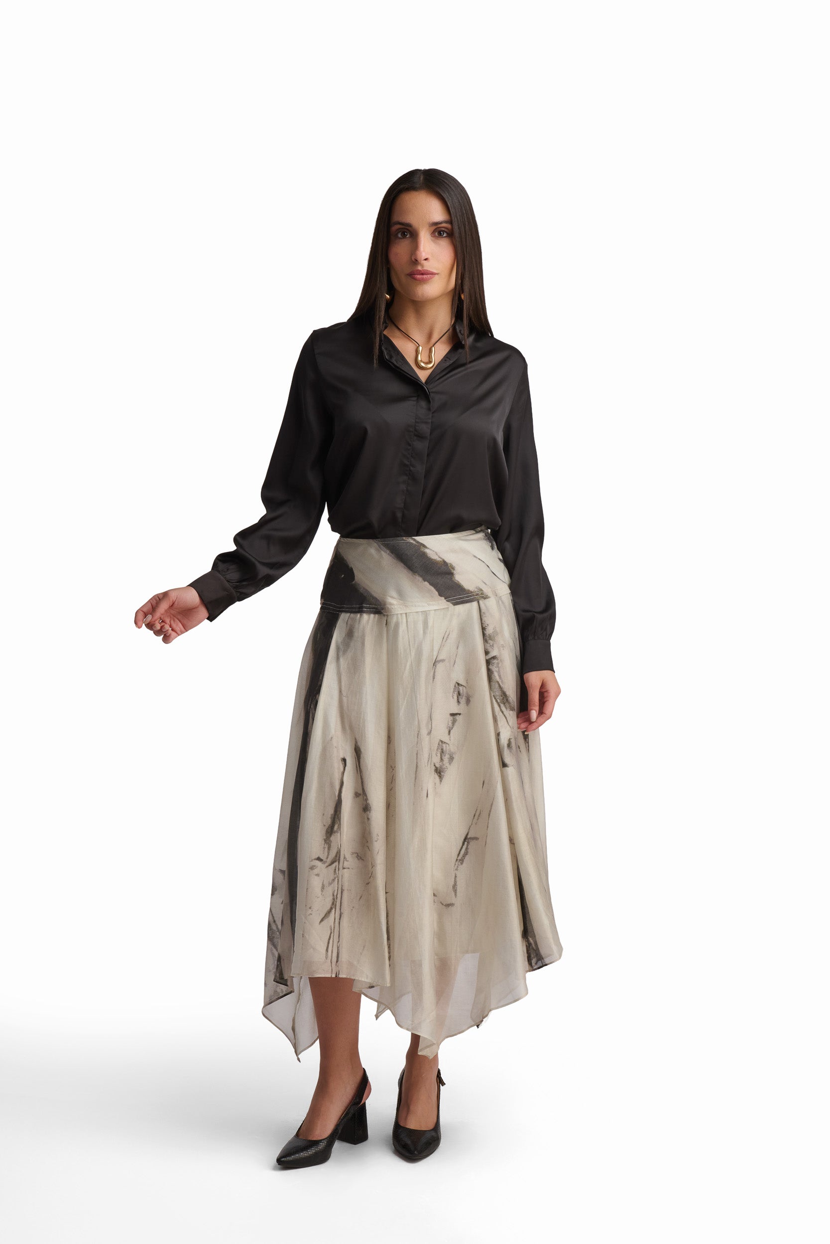 Asymmetrical Midi Skirt