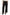 Black Wide-Leg Trousers with Hem Detail