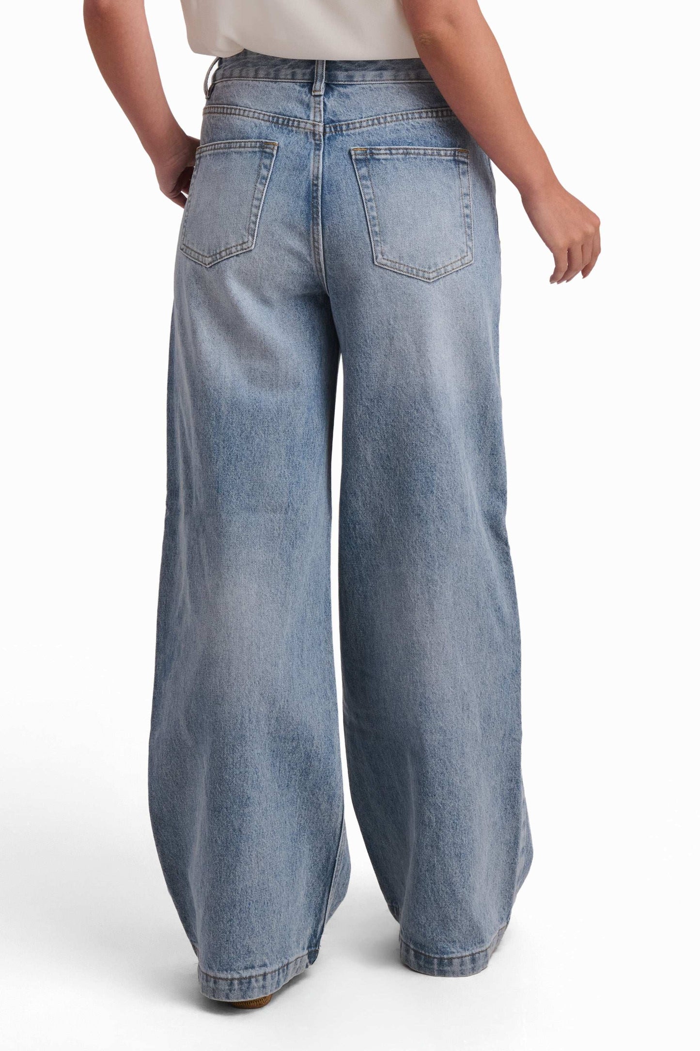 Crystal Wave Wide-Leg Jeans