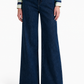 Dark Indigo Wide-Leg Denim Jeans