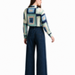 Dark Indigo Wide-Leg Denim Jeans