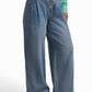 Light Blue Wide-Leg Denim Jeans