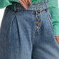 Light Blue Wide-Leg Denim Jeans