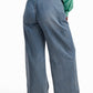 Light Blue Wide-Leg Denim Jeans