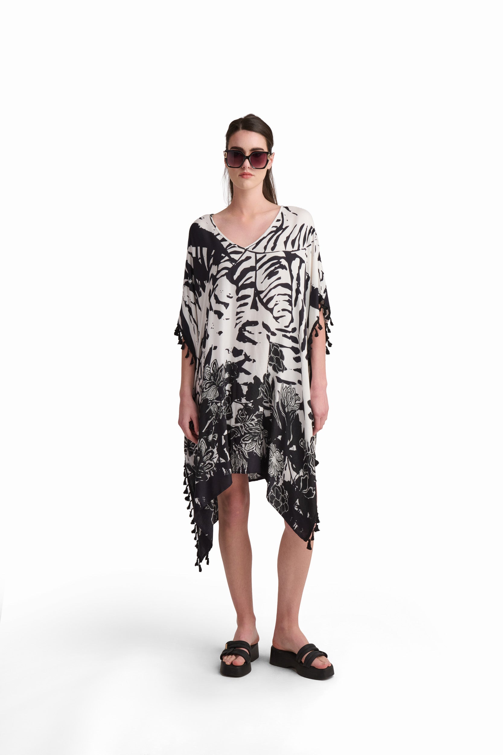 Printed Viscose Beach Cover-Up