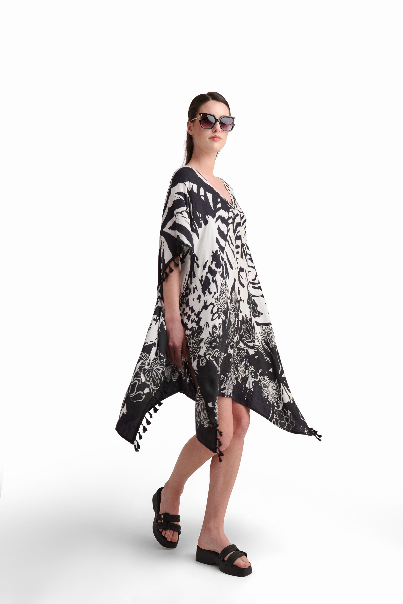 Printed Viscose Beach Cover-Up
