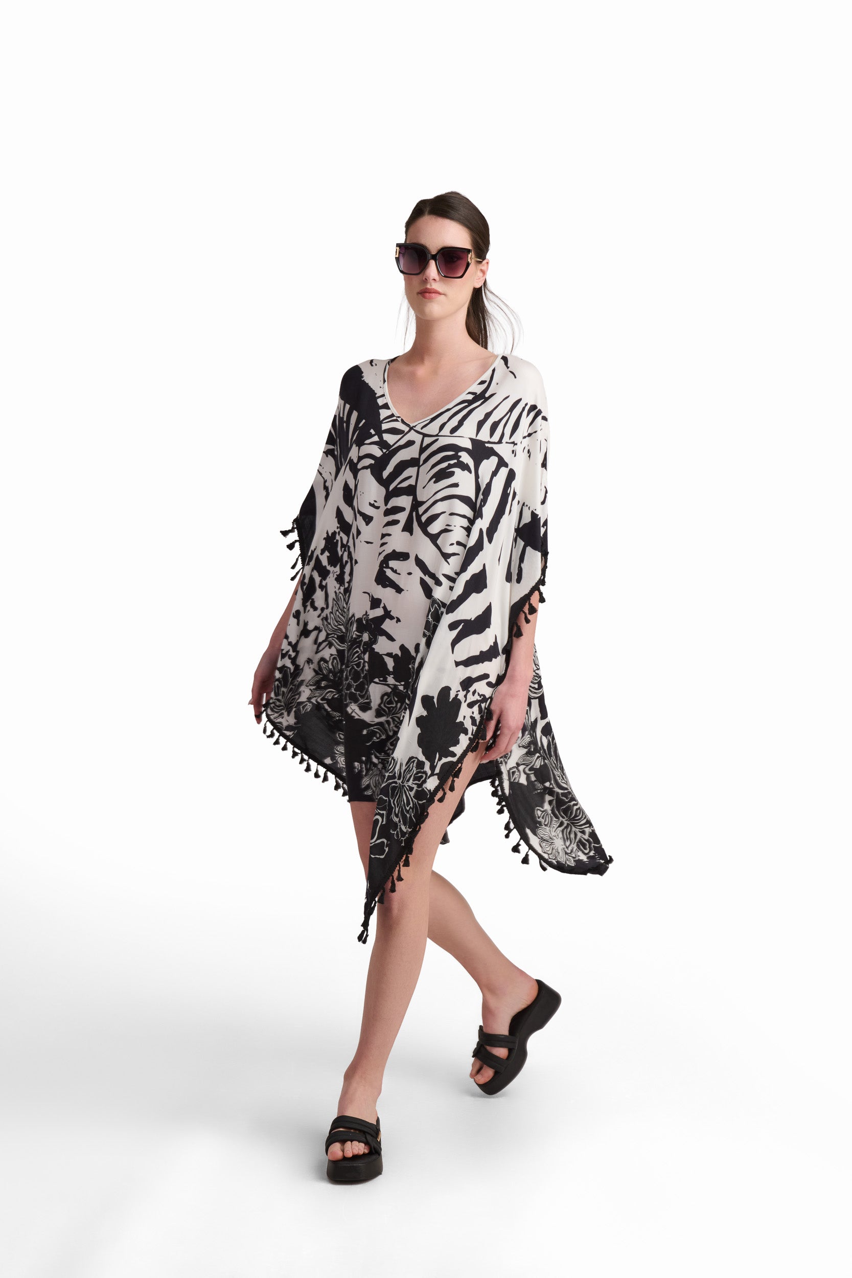 Printed Viscose Beach Cover-Up