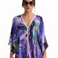 Purple Wave Viscose Beach Cover-Up