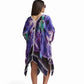 Purple Wave Viscose Beach Cover-Up