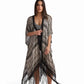 Geometric Fringe Viscose Kimono