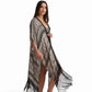Geometric Fringe Viscose Kimono