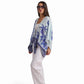 Tropical Palm Print Viscose Kimono