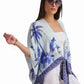Tropical Palm Print Viscose Kimono