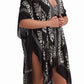 Black and White Printed Kimono