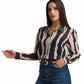 Women Blouse - Black Print