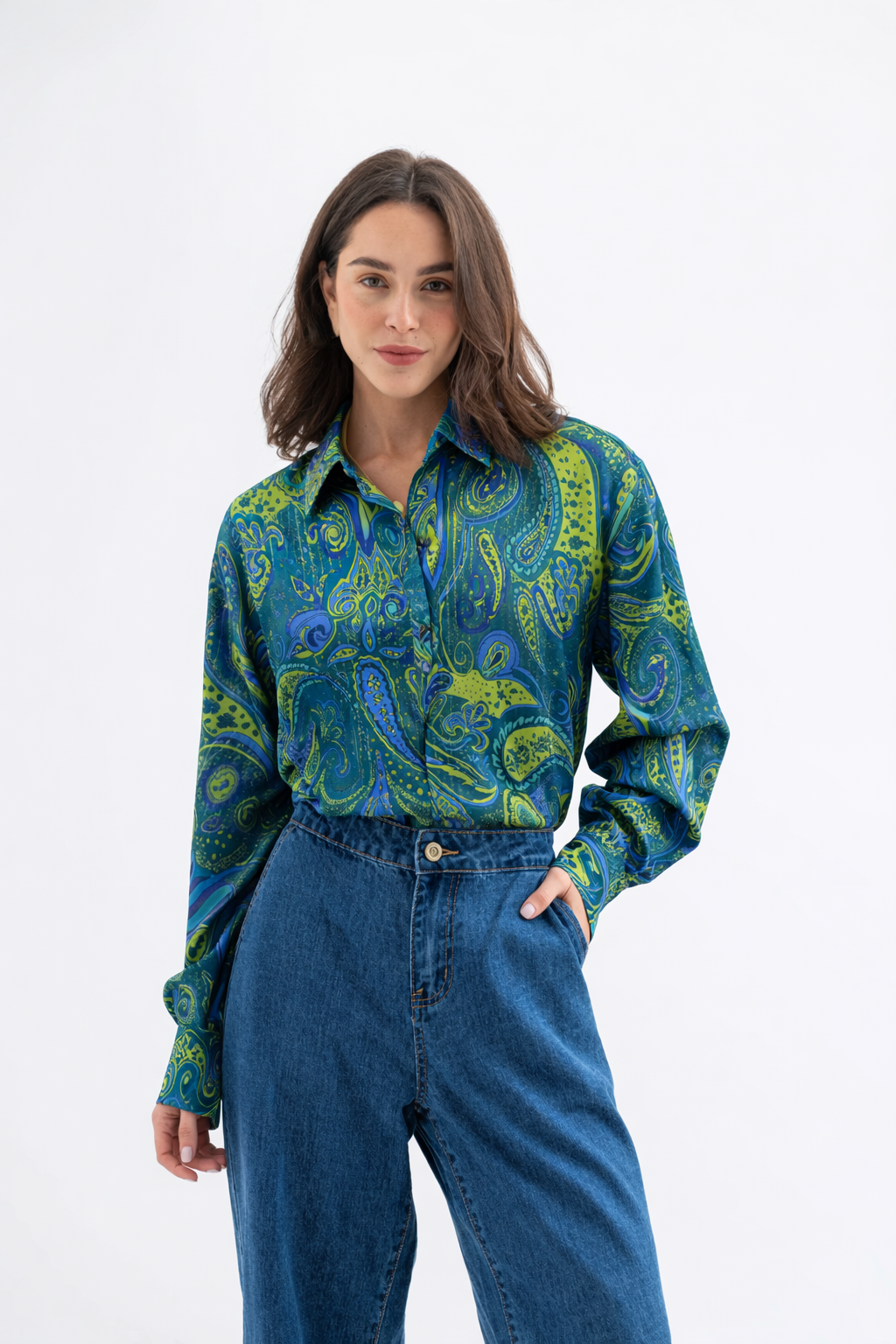 Paisley Print Viscose Shirt