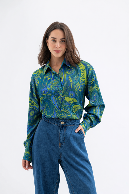 Paisley Print Viscose Shirt