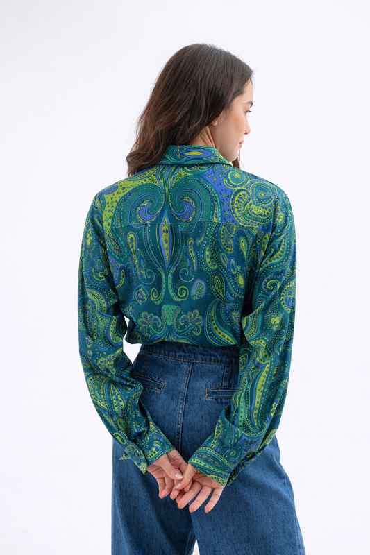 Paisley Print Viscose Shirt