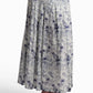 Blue Toile Tiered Maxi Skirt
