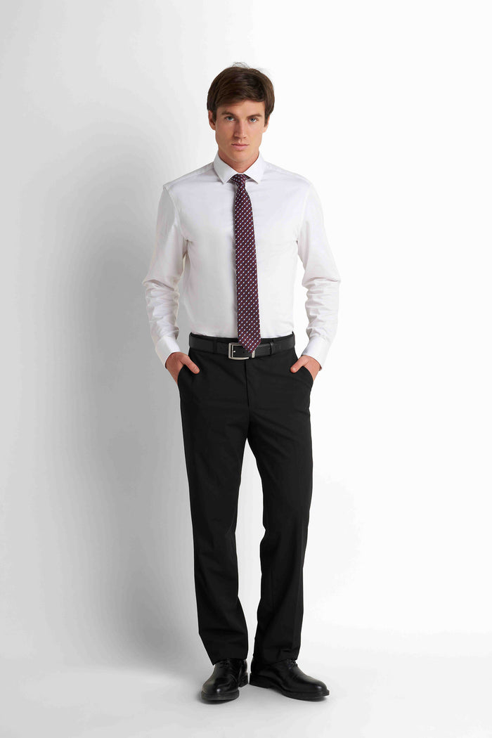 Formal Straight Trousers - Black