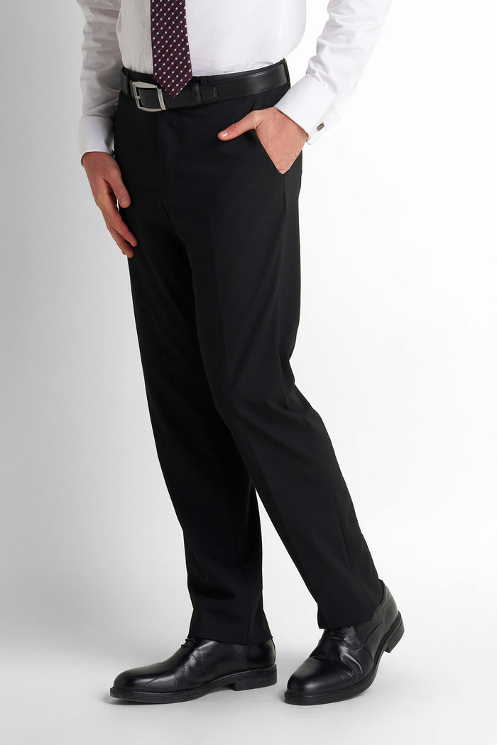 Formal Straight Trousers - Black