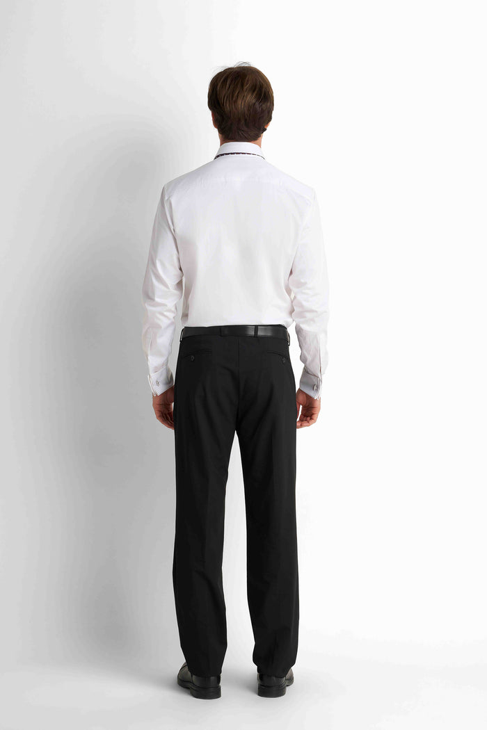 Formal Straight Trousers - Black