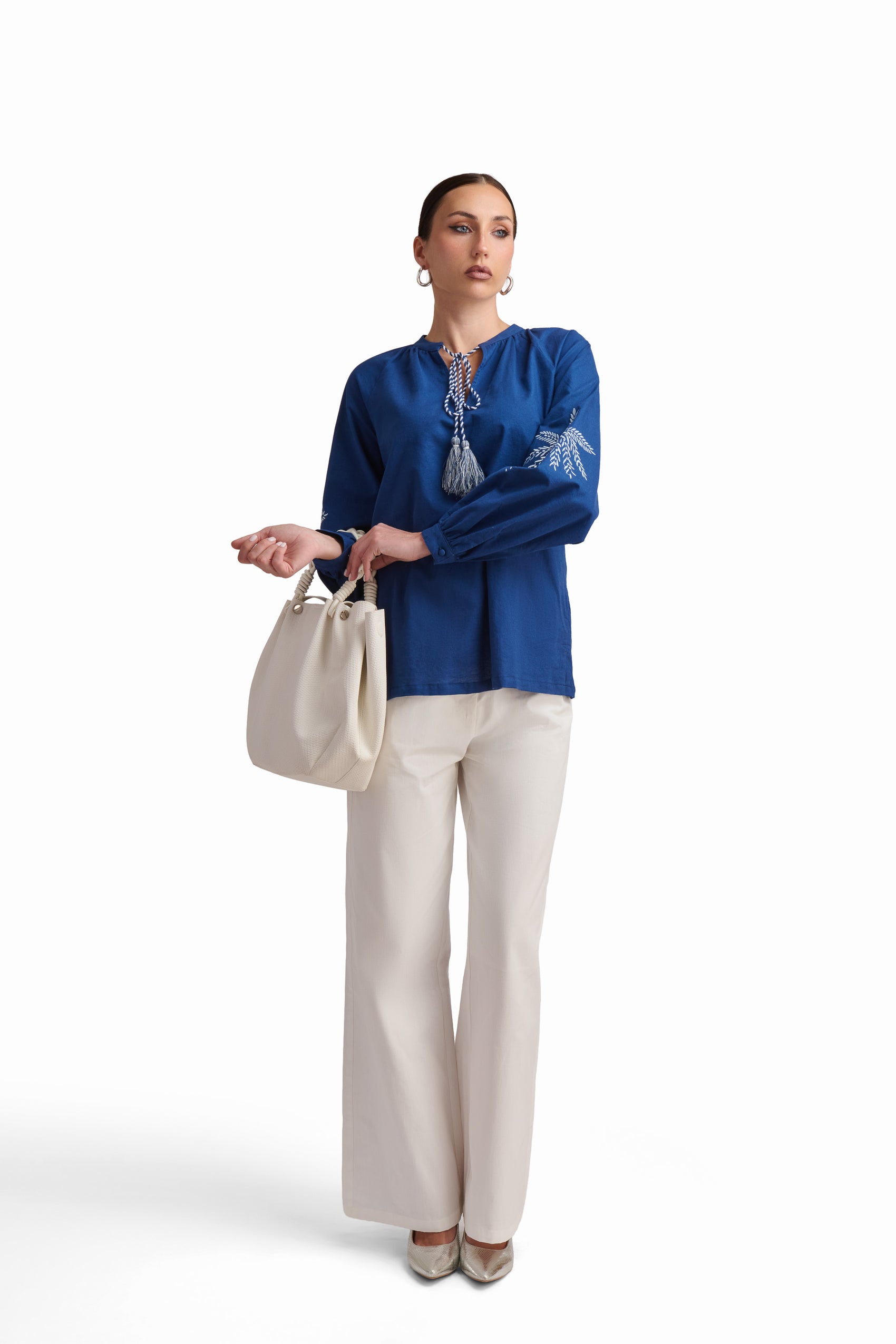 Blue Breeze Embroidered Shirt