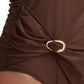 One-Shoulder Swimsuit with Statement Ring