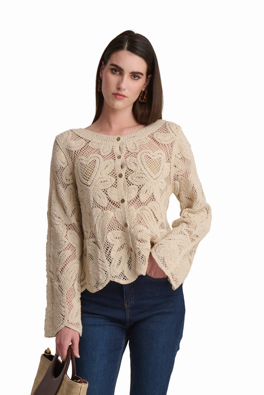 Vintage Lace Whisper Cardigan