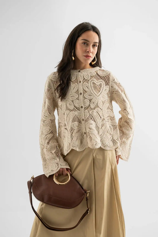 Vintage Lace Whisper Cardigan