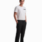 Black Linen-Cotton Straight-Leg Trousers