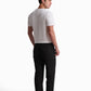 Black Linen-Cotton Straight-Leg Trousers