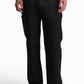 Black Linen-Cotton Straight-Leg Trousers