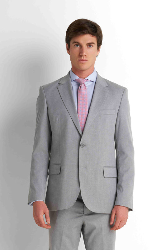 Slim Fit Suit Blazer - Light Grey