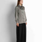 Bow-Neck Satin Shirt - Taupe Grey